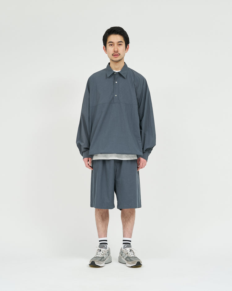 FreshService  CRISP COTTON ANORAK L/S SHIRT GRAY