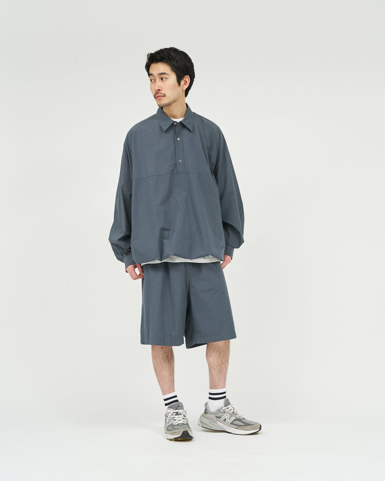 FreshService  CRISP COTTON ANORAK L/S SHIRT GRAY