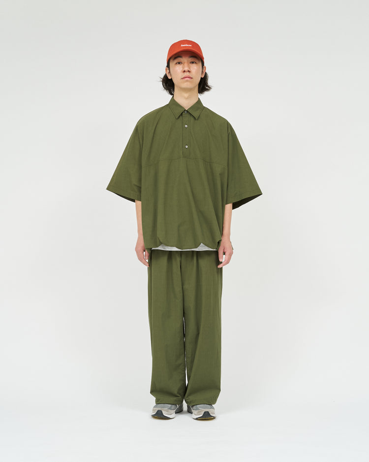 FreshService  CRISP COTTON ANORAK S/S SHIRT GRAY