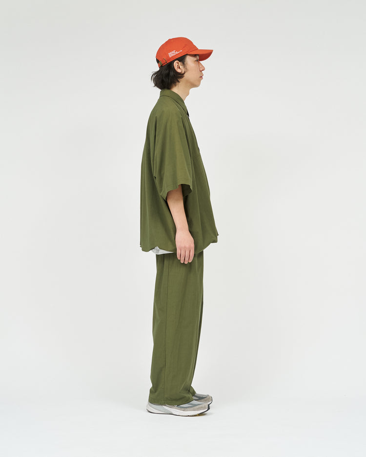 FreshService  CRISP COTTON ANORAK S/S SHIRT GRAY