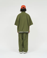 FreshService  CRISP COTTON ANORAK S/S SHIRT GRAY