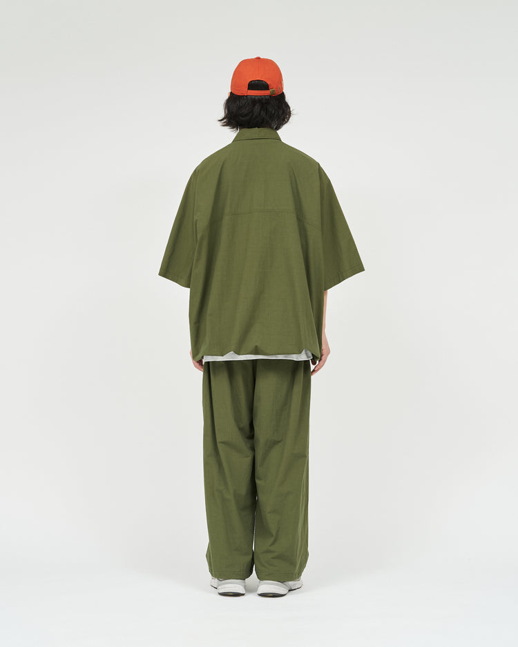 FreshService  CRISP COTTON ANORAK S/S SHIRT GRAY