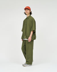 FreshService  CRISP COTTON ANORAK S/S SHIRT GRAY
