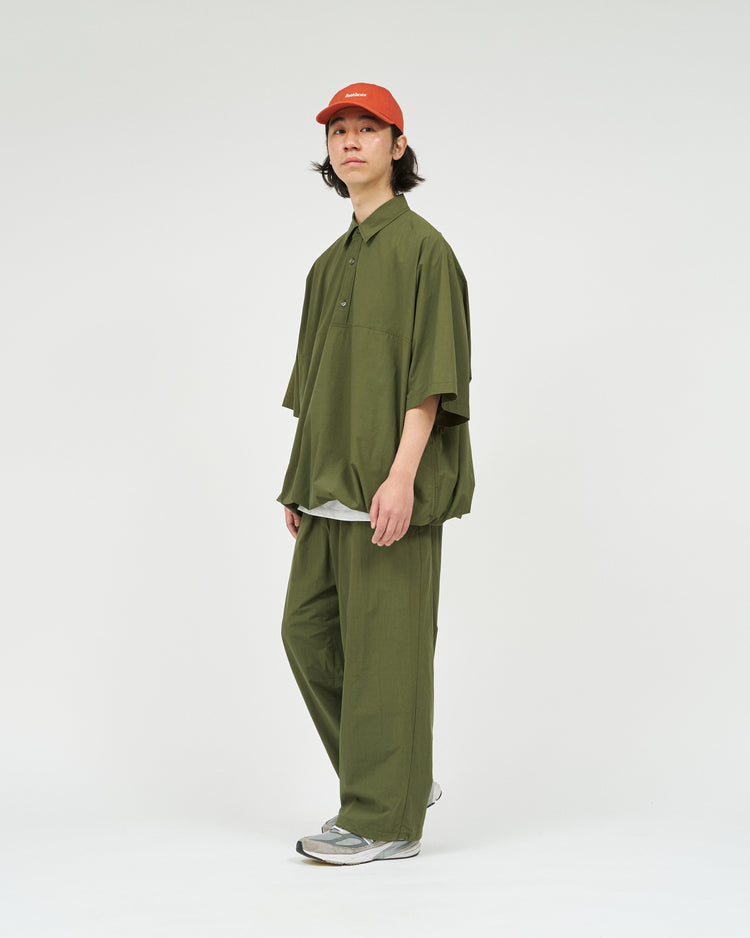 FreshService  CRISP COTTON ANORAK S/S SHIRT GRAY
