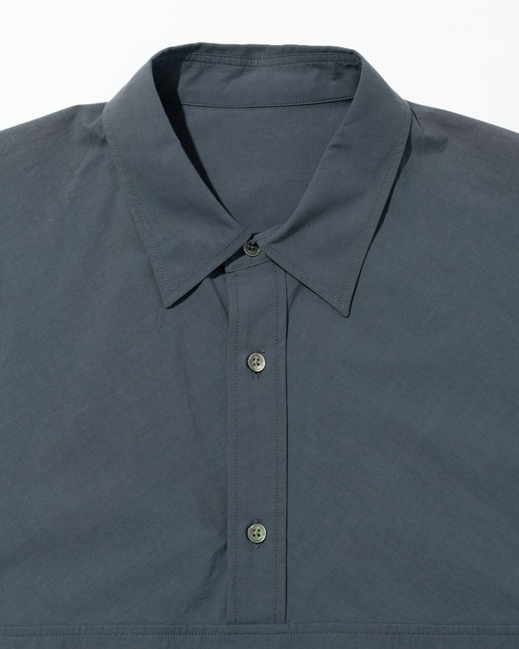 FreshService  CRISP COTTON ANORAK S/S SHIRT GRAY
