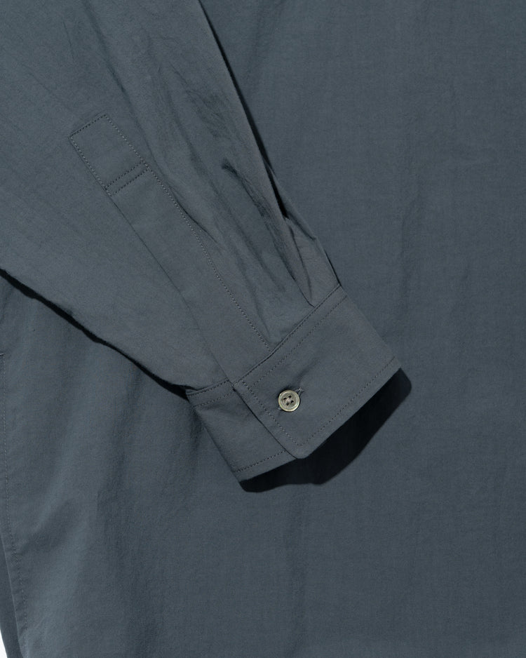 FreshService  CRISP COTTON ANORAK S/S SHIRT GRAY