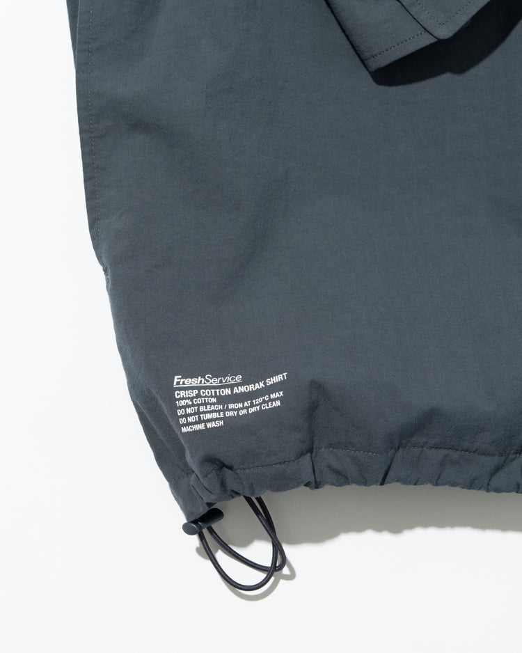 FreshService  CRISP COTTON ANORAK L/S SHIRT GRAY