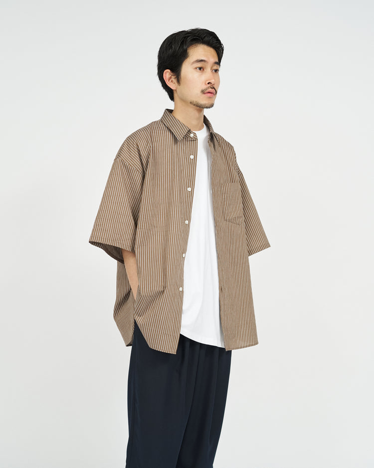 FreshService COOLFIBER OPEN COLLAR S/S SHIRT BLACK