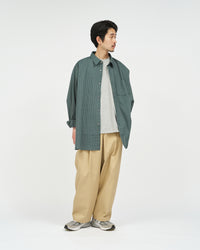 FreshService  HRAFTeX L/S STRIPE SHIRT GREEN STRIPE