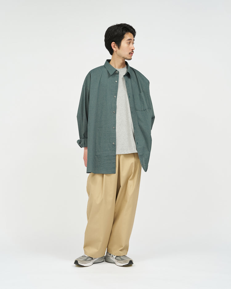 FreshService  HRAFTeX L/S STRIPE SHIRT GREEN STRIPE