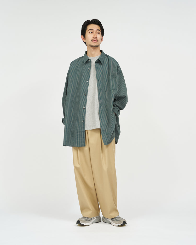 FreshService  HRAFTeX L/S STRIPE SHIRT GREEN STRIPE