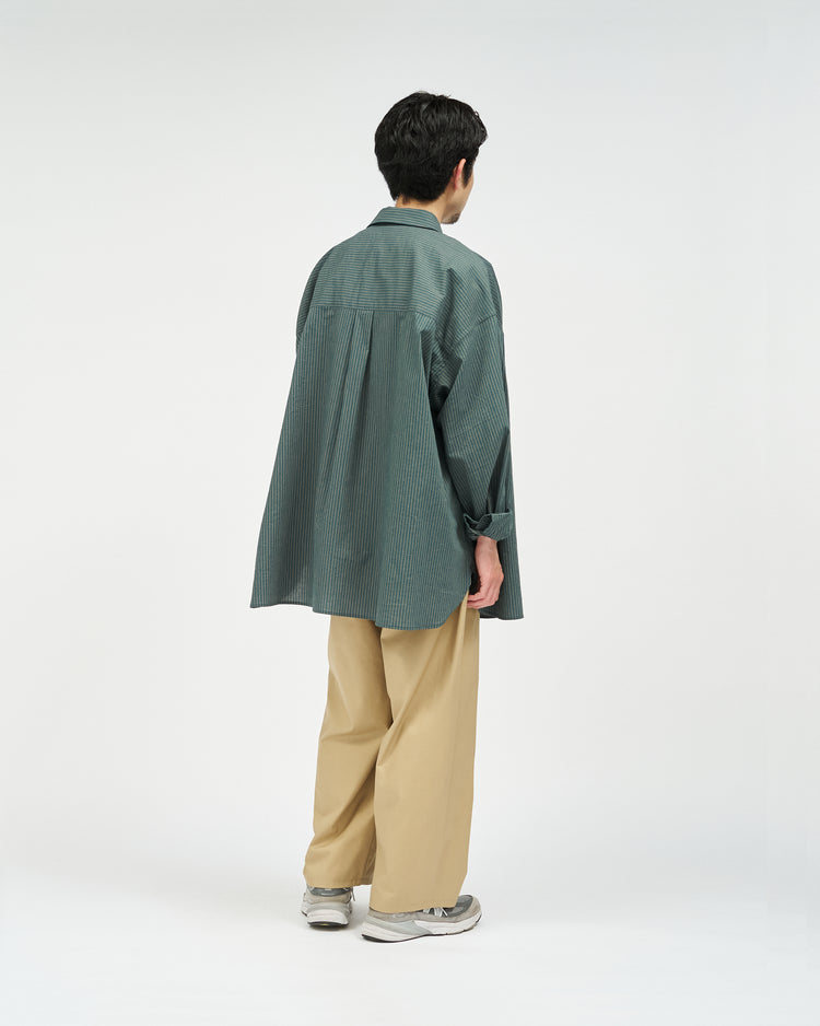 FreshService  HRAFTeX L/S STRIPE SHIRT GREEN STRIPE