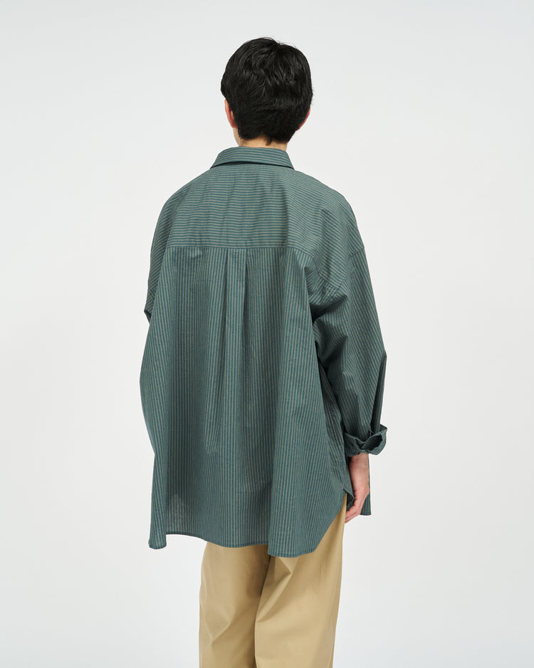 FreshService  HRAFTeX L/S STRIPE SHIRT GREEN STRIPE