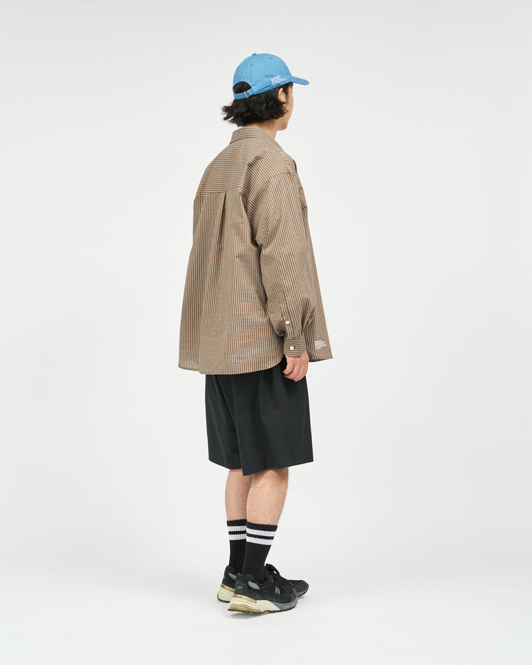 FreshService  HRAFTeX L/S STRIPE SHIRT BROWN STRIPE