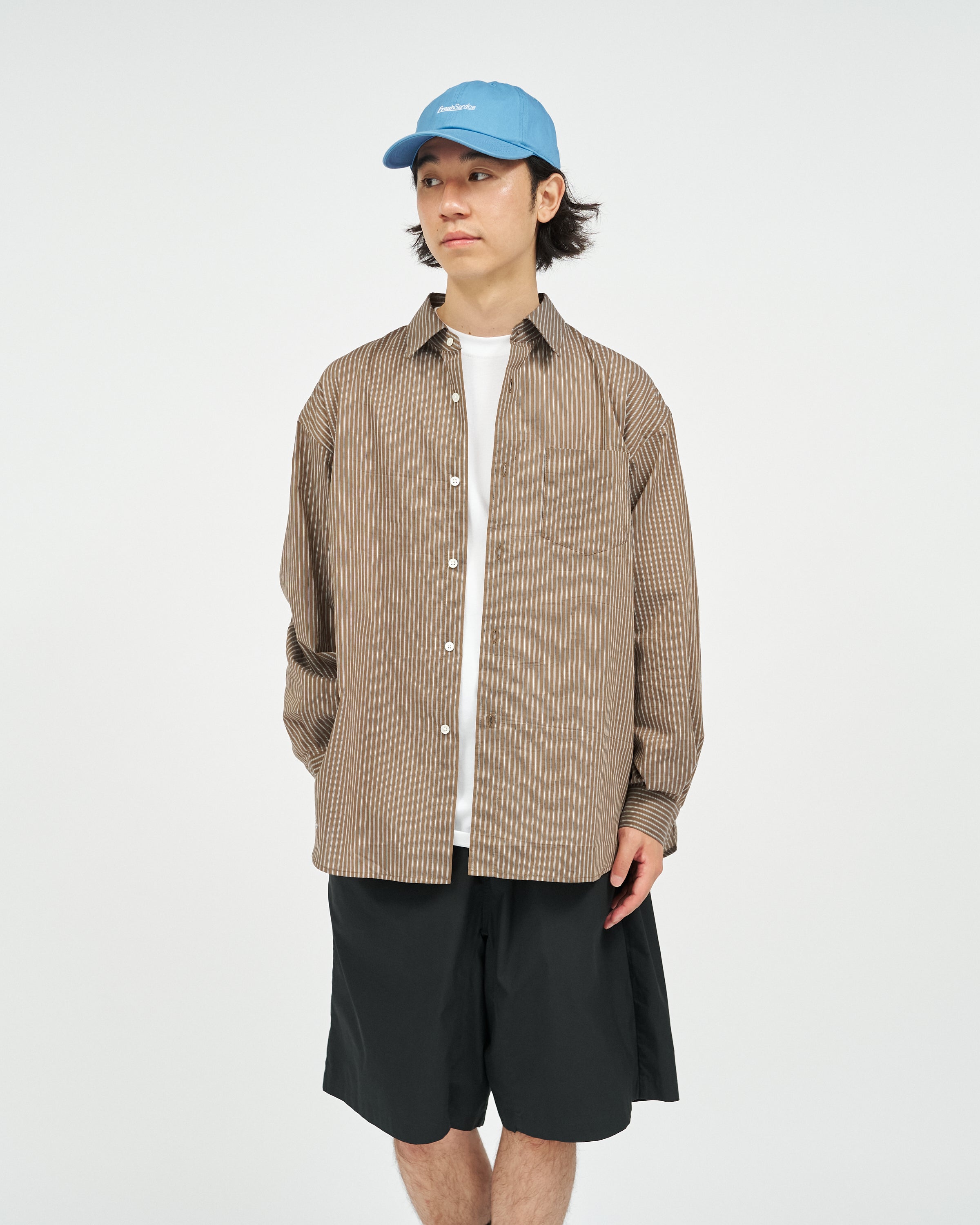 FreshService COOLFIBER OPEN COLLAR S/S SHIRT BLACK – CASDAY