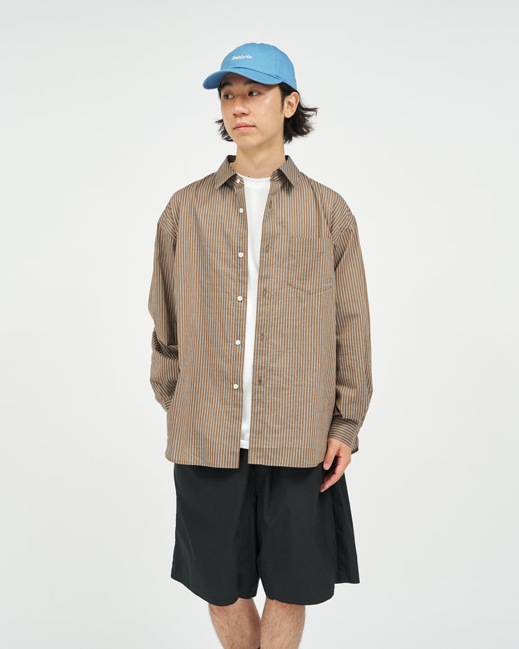 FreshService  HRAFTeX L/S STRIPE SHIRT BROWN STRIPE