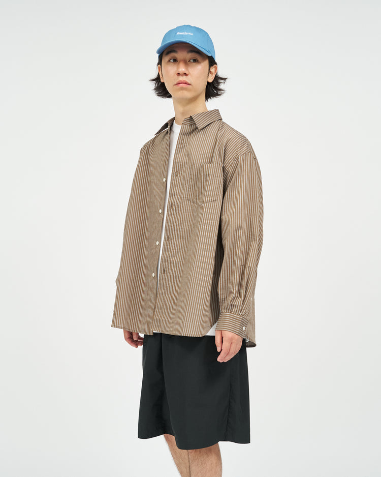 FreshService  HRAFTeX L/S STRIPE SHIRT BROWN STRIPE