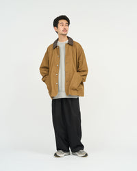 FreshService  COTTON CANVAS LEATHER COLLAR WORK JACKET BEIGE