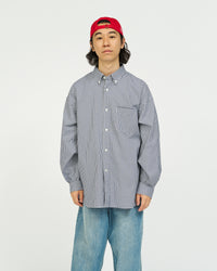 FreshService   DRY OXFORD CORPORATE L/S B.D.SHIRT NAVY PLAID