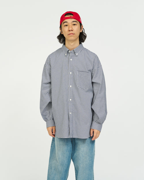 FreshService DRY OXFORD CORPORATE L/S BDSHIRT BLUE STRIPE