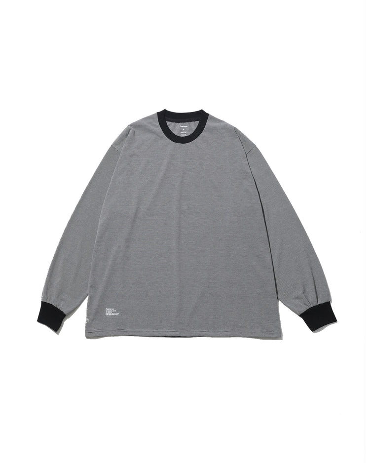 FreshService / MICRO BORDER L/S TEE WHITE*BLACK