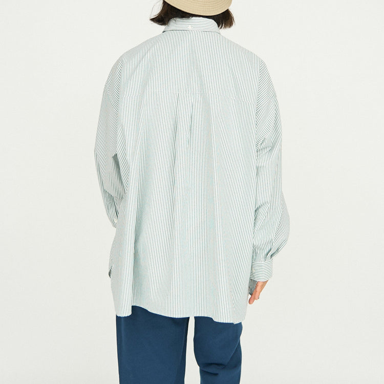 FreshService / DRY OXFORD CORPORATE L/S BDSHIRT GREEN STRIPE