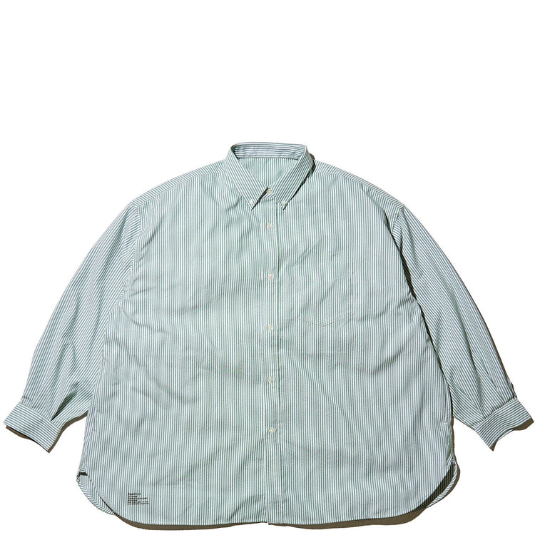 FreshService / DRY OXFORD CORPORATE L/S BDSHIRT GREEN STRIPE