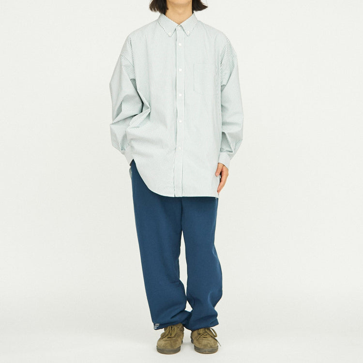 FreshService / DRY OXFORD CORPORATE L/S BDSHIRT GREEN STRIPE