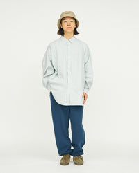 FreshService / DRY OXFORD CORPORATE L/S B.D.SHIRT GREEN STRIPE