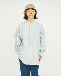 FreshService DRY OXFORD CORPORATE L/S BDSHIRT GREEN STRIPE