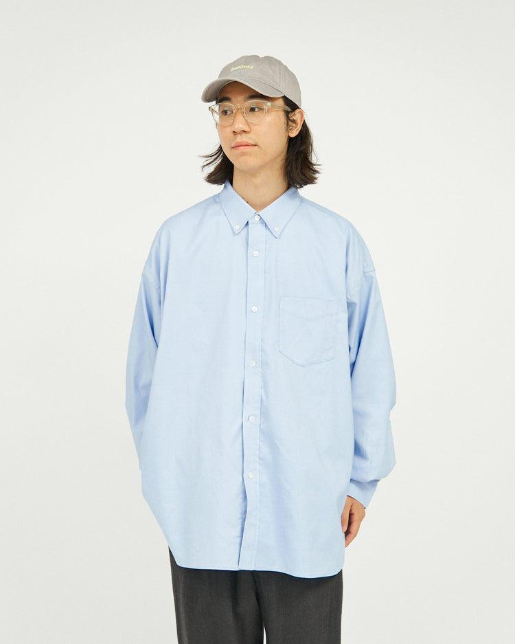 FreshService   DRY OXFORD CORPORATE L/S B.D.SHIRT BLUE