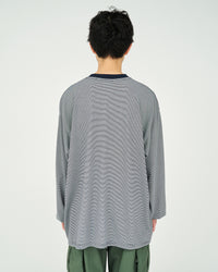 FreshService / MICRO BORDER L/S TEE WHITE*NAVY