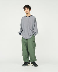 FreshService / MICRO BORDER L/S TEE WHITE*NAVY