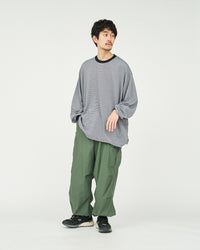 FreshService / MICRO BORDER L/S TEE WHITE*NAVY