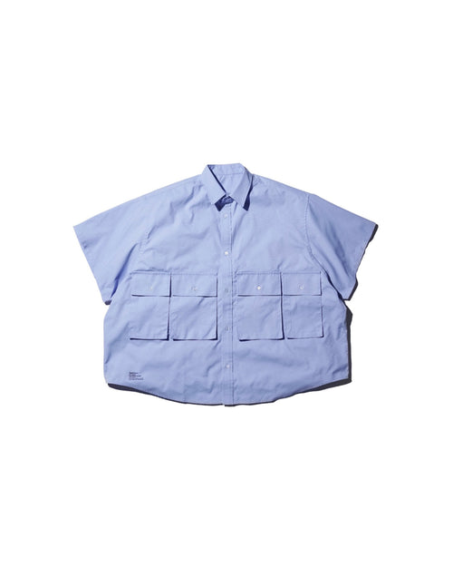 FreshService / DRY OXFORD FLAP POCKET S/S SHIRT BLUE