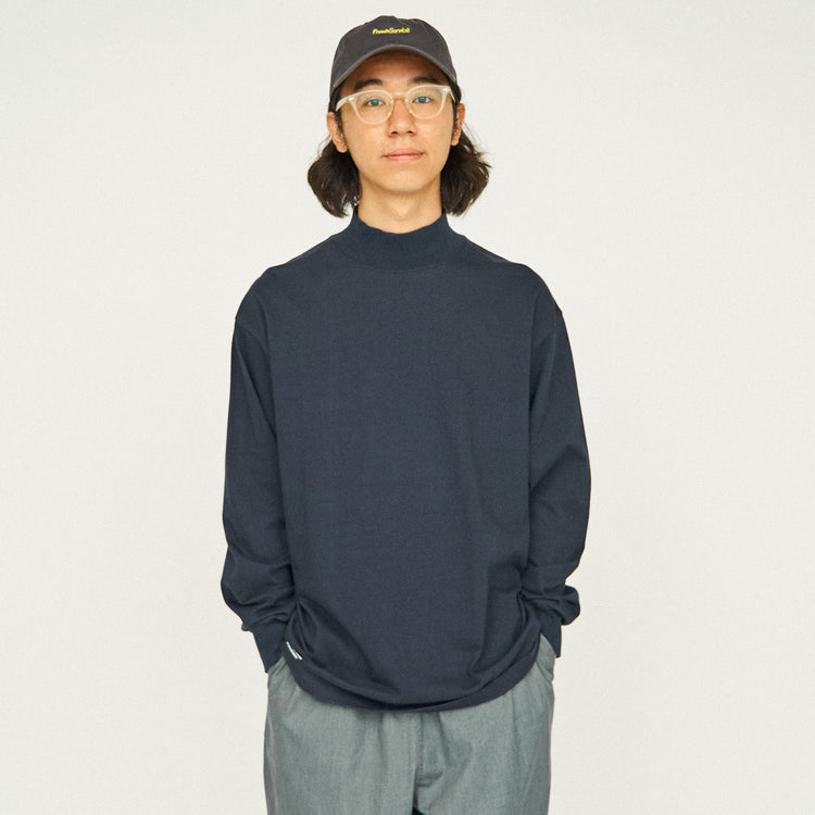 FreshService / 2-PACK CORPORATE L/S MOCK NECK TEE NAVY