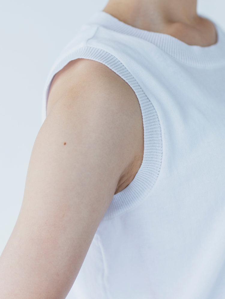 MEYAME / COTTON KNIT SLEEVELESS PINK