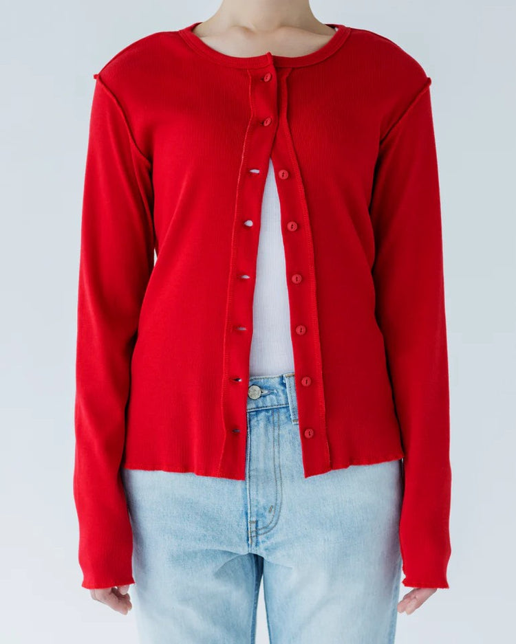 MEYAME   SOFT RIB SIDE STITCH CARDIGAN MEY-2335 LIGHT GREEN