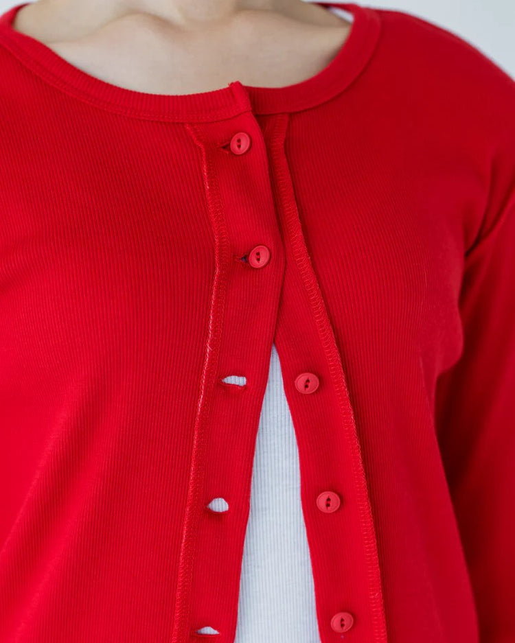 MEYAME   SOFT RIB SIDE STITCH CARDIGAN MEY-2335 LIGHT PINK