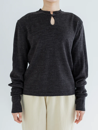 MEYAME  TEAR SHAPE KNIT OLIVE