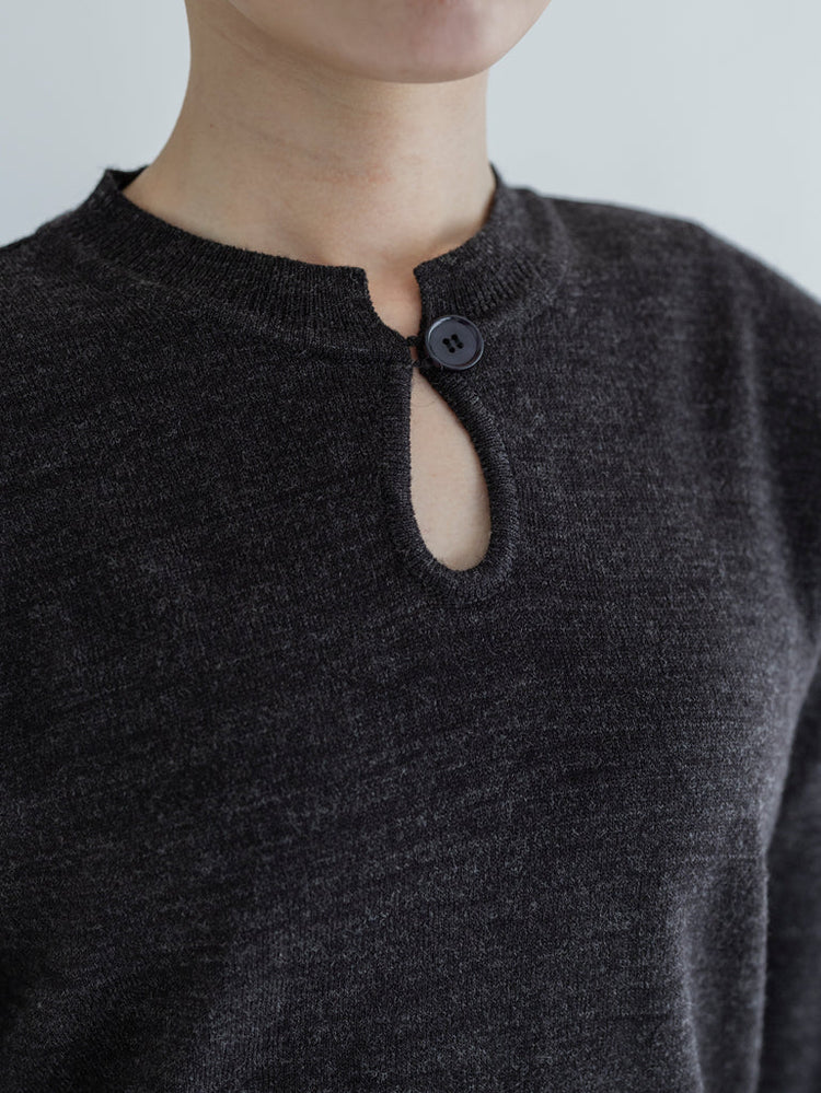 MEYAME  TEAR SHAPE KNIT OLIVE