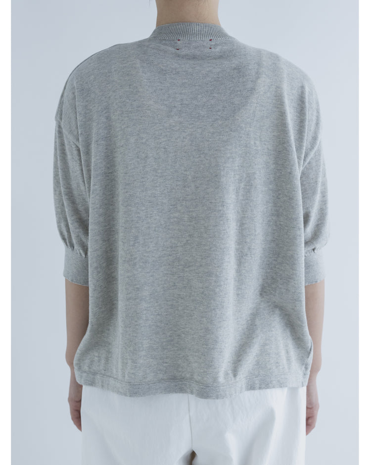 MEYAME  COTTON KNIT TEE HEATHER GREY