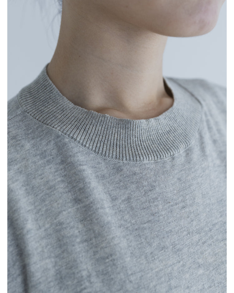 MEYAME  COTTON KNIT TEE HEATHER GREY