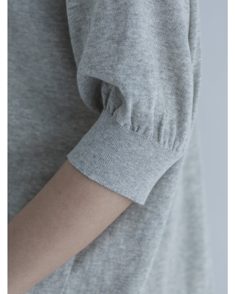 MEYAME  COTTON KNIT TEE HEATHER GREY