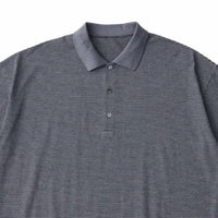 PORTER CLASSIC / H/W BEATNIK BORDER POLO SHIRT GRAY BLACK