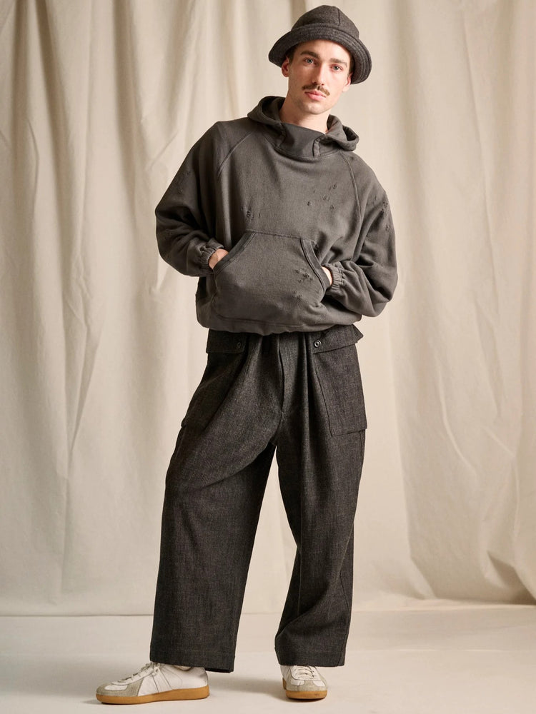 HAVERSACK  812620  ダメージ裏毛フーデットパーカー