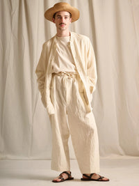 HAVERSACK 862629 (60 Linen Poplin Army Wide Pants) OFF WHITE