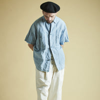 HAVERSACK / Dungaree work short-sleeved shirt