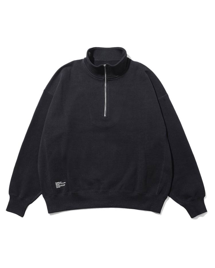 FreshService  HEAVY OZ HALF ZIP PULLOVER BLACK