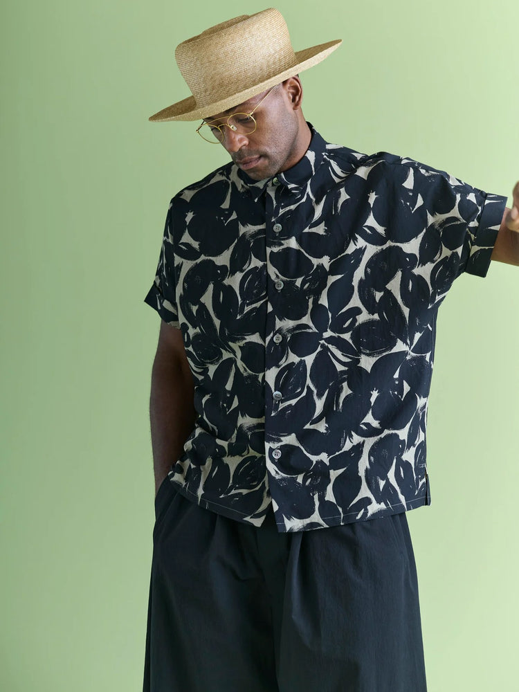 HAVERSACK Poplin Washer Seamless Wide Easy Pants 862636 BLACK